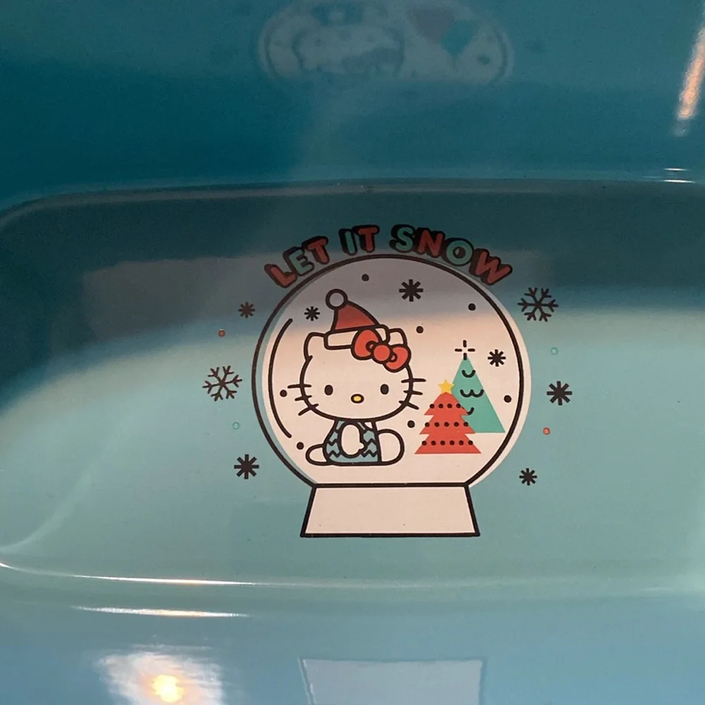 Hello Kitty blue Ceramic Baking Dish - Features design for the holiday.